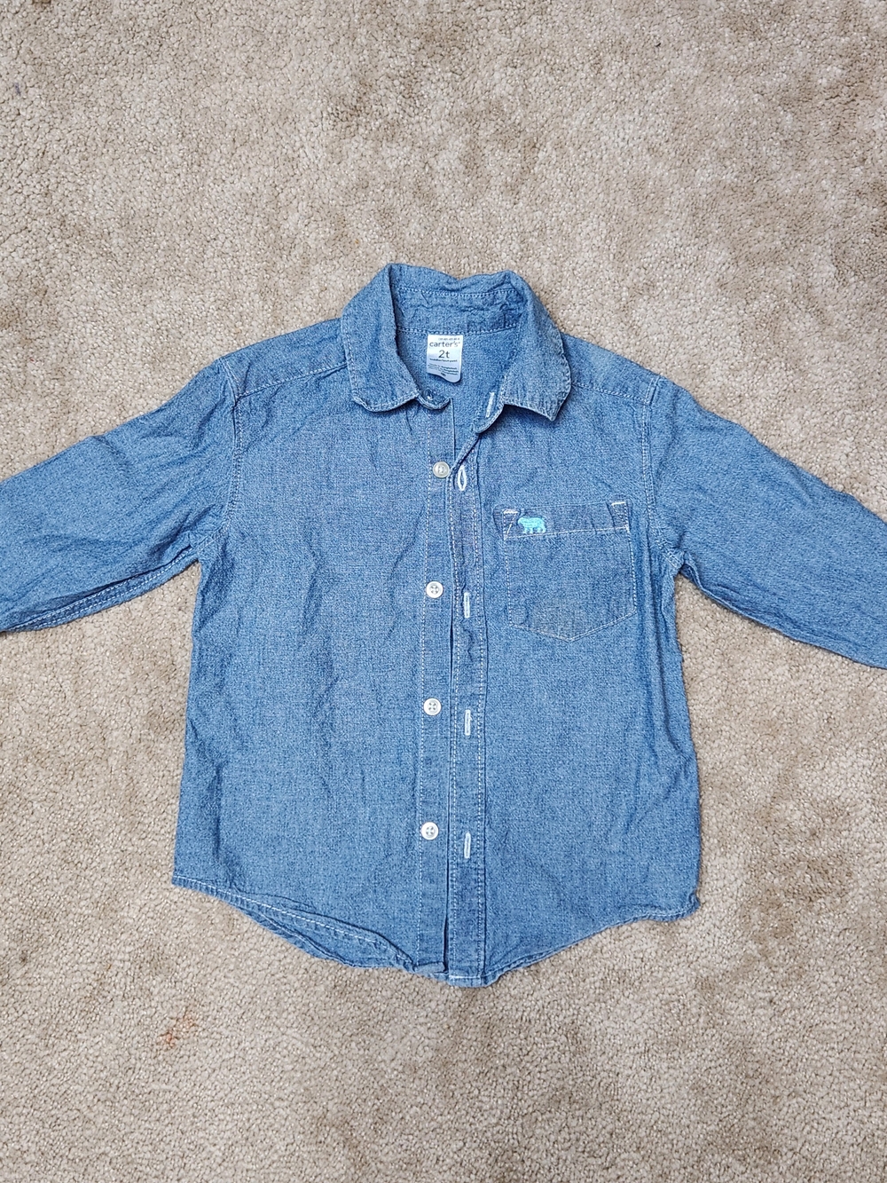 Toddler Denim Button-Up Shirt